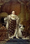 antoine jean gros Portrait of Louis XVIII in his coronation robes oil